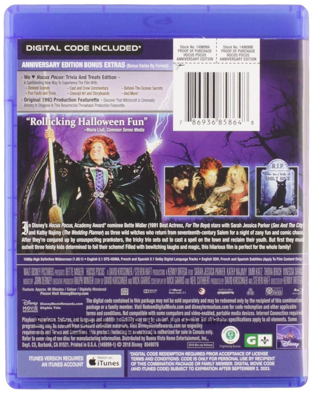 Alt View 1. Hocus Pocus (25th Anniversary Edition)   - BLU-RAY.