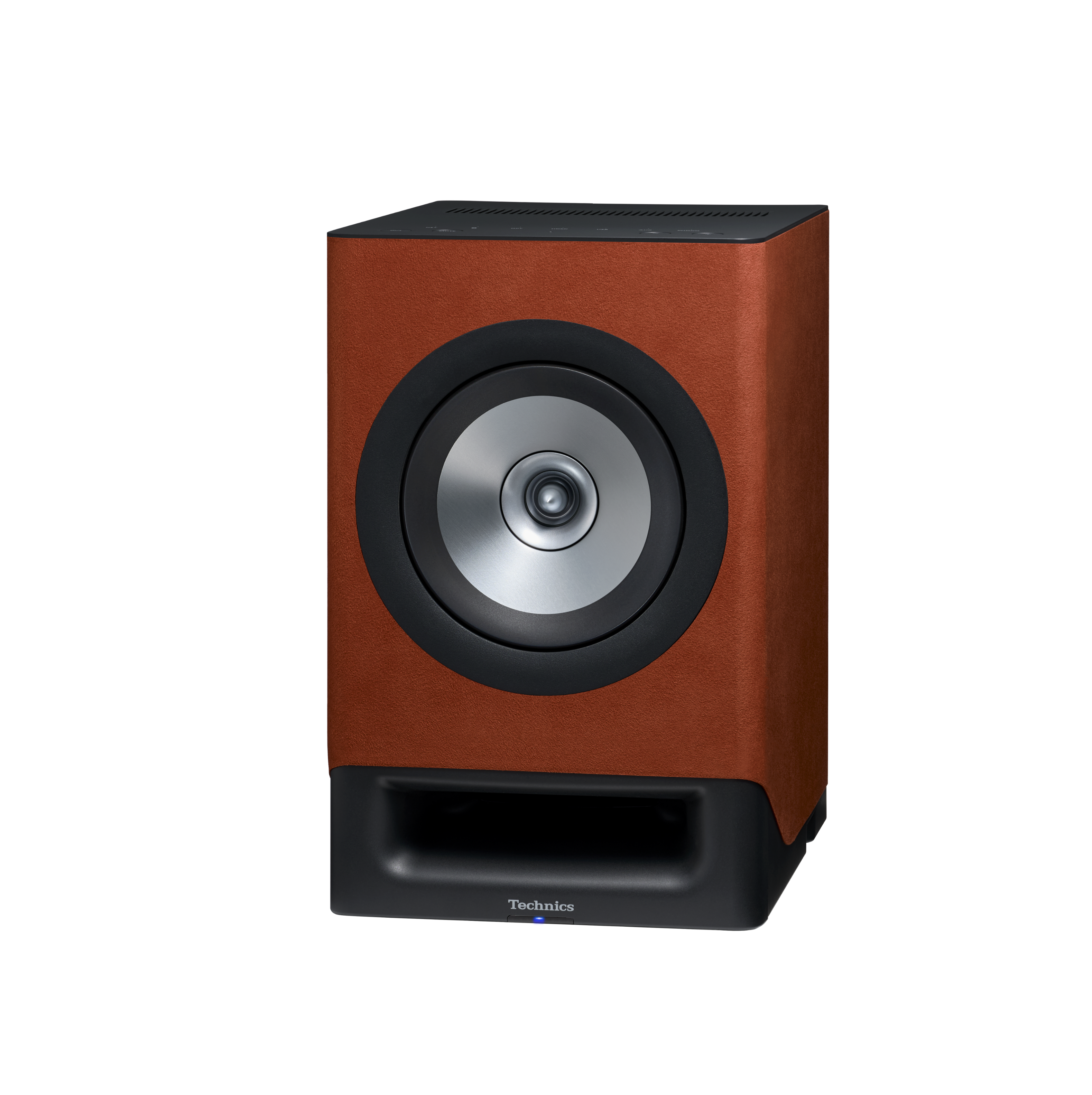 Alt View 1. Technics - Premium Class Hi-Res 200W Wireless Bookshelf Networking Speakers - Terracotta Brown.