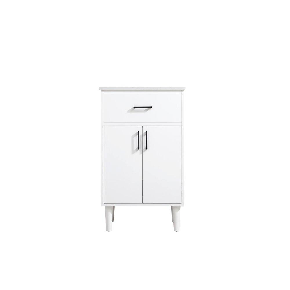 Alt View 3. Elegant Kitchen and Bath - Chandler 20 Inch Single Bathroom Vanity In White - White.