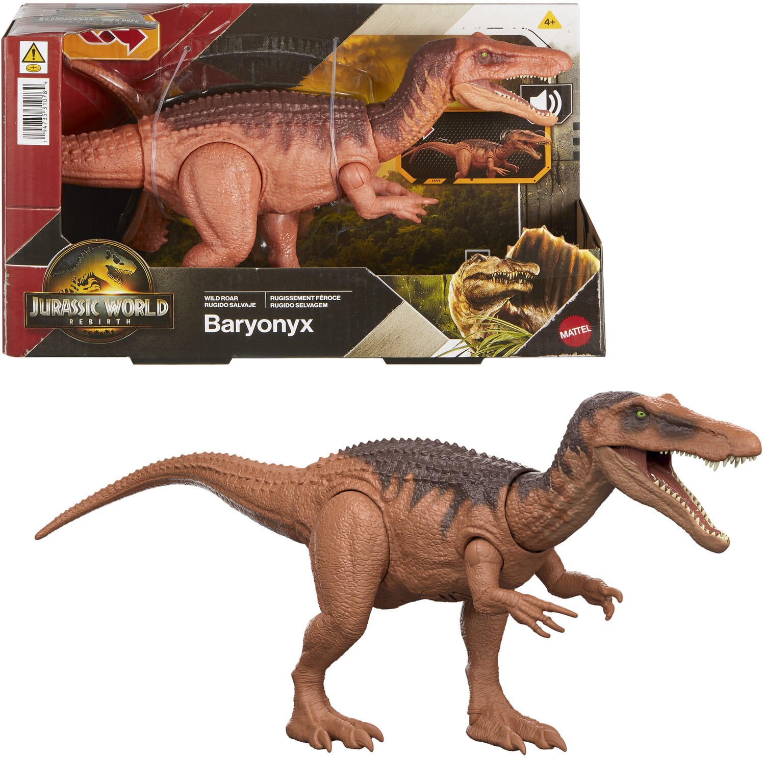 Mattel - Jurassic World: Rebirth Wild Roar Baryonyx - COLLECTABLES - Multicolor