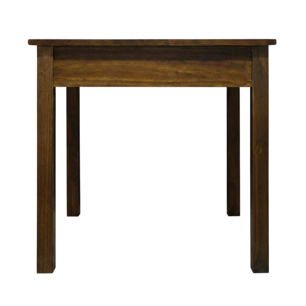 Angle. FurniFact - End Table with Concealed Drawer in Stylish Finish for Modern Living - Warm Brown.