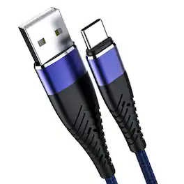 Home Collection - 3FT USB-C Fast Charging Cable – Braided Type-C Charger & Data Transfer Cord for iPhone 16/15, Samsung - Purple