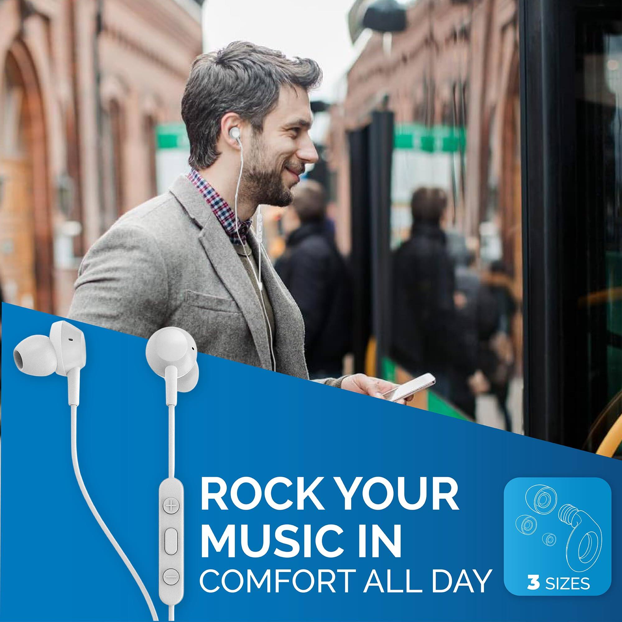 ROCK YOUR MUSIC IN COMFORT ALL DAY  
3 SIZES