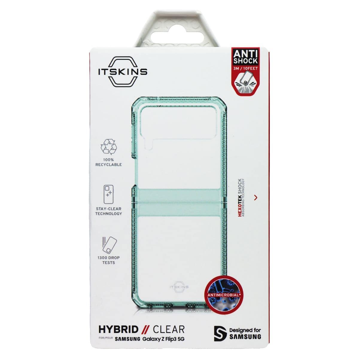 Itskins - Hybrid // Clear Series Case for Samsung Galaxy Z Flip3 5G - Light - Green price history on PriceWatchPro