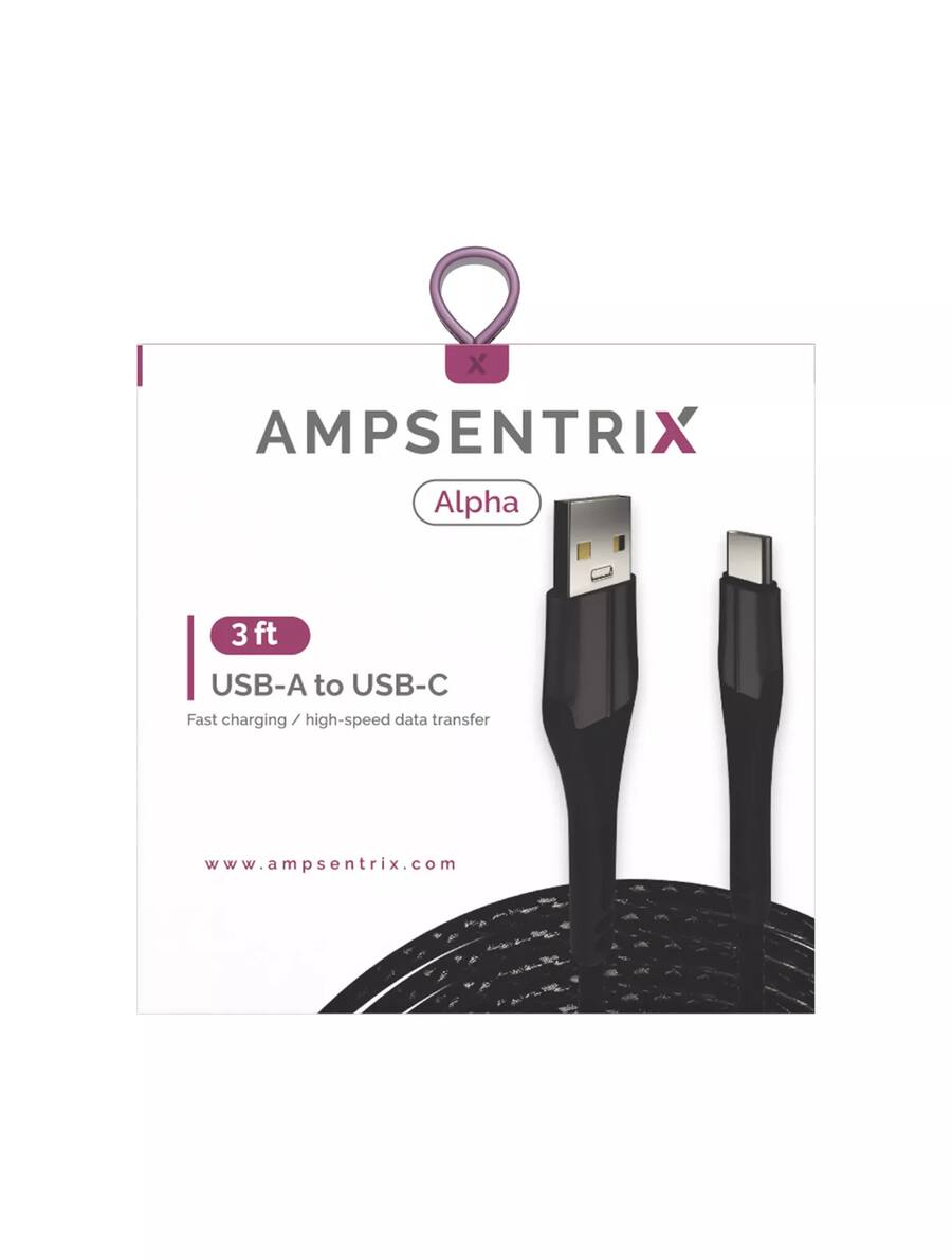Alpha Usb Type Ampsentrix 3 ft USB Type C To USB Type A Cable (Alpha) Black N/A - Best Buy