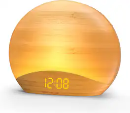 Dazzed Corner - Digital Dimmable Clock,Alarm Clock with Bluetooth Speaker & FM Radio - Wooden