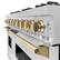Alt View 11. ZLINE - ZLINE Autograph 48" Classic Double Oven Dual Fuel Range w/ Polished Gold Accents (CDRZ-48-G) - Stainless Steel.