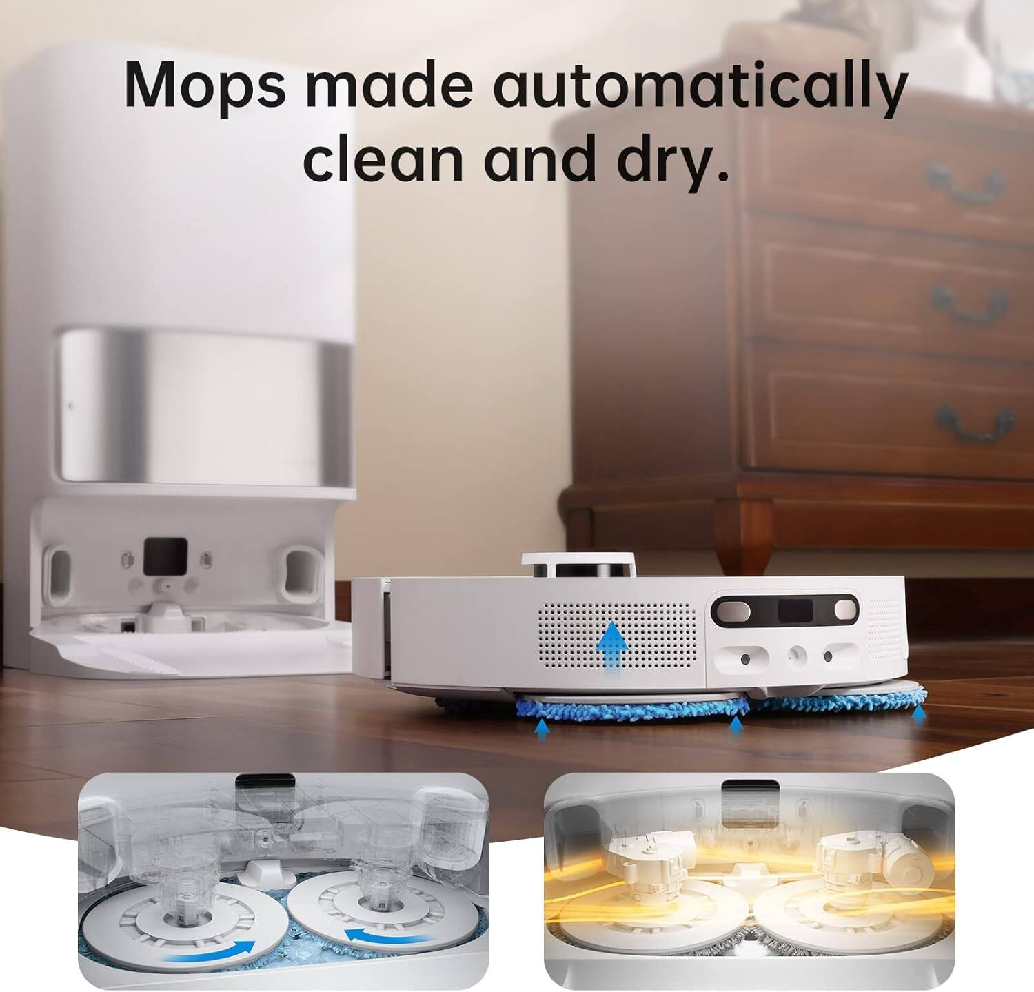Mops made automatically clean and dry.