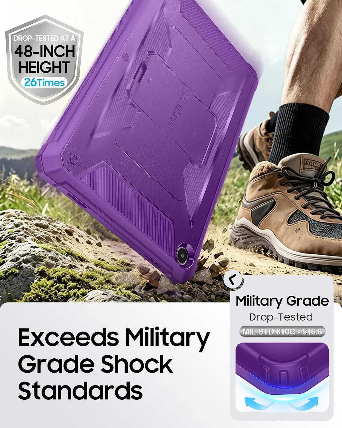 DROP-TESTED AT A 48-INCH HEIGHT 26 Times

TUATARA O7n

Military Grade Drop-Tested

MIL STD 810G - 516.6

Exceeds Military Grade Shock Standards