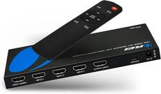 The corrected text is:
5.1ch Auto In2 In1 Source Auto In4 Ent 7.1ch ARC 2.1ch HDA-934 INPUT 1 (eARC) INPUT 2 INPUT 3 18G 4x1 HDMI with Switcher ReI ARC/eARC Function DC 5V SERVICE OUTPUT (eARC) INPUT 4