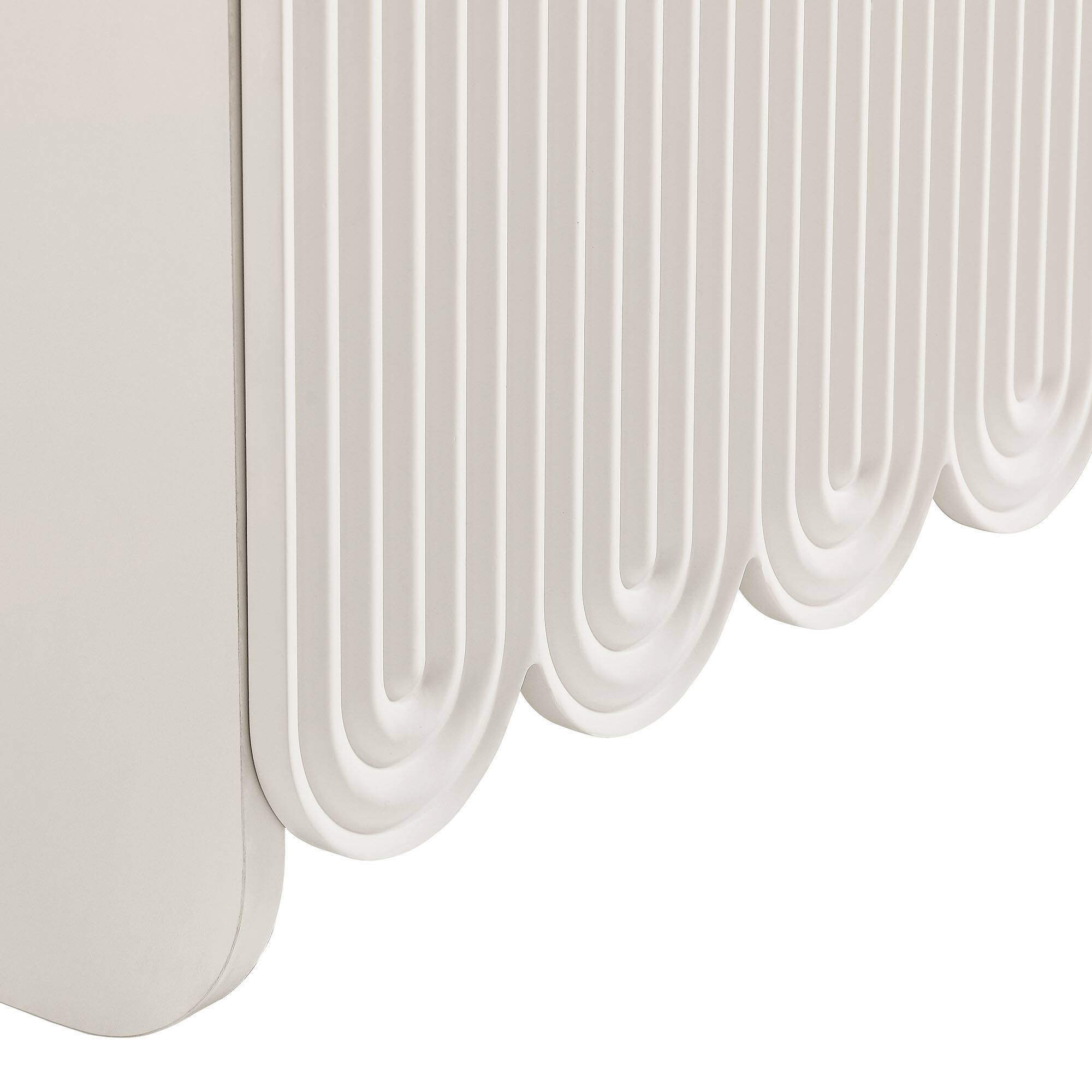 Alt View 5. Modway - Dahlia Fluted and Scalloped Sideboard Storage Cabinet by Modway - White.