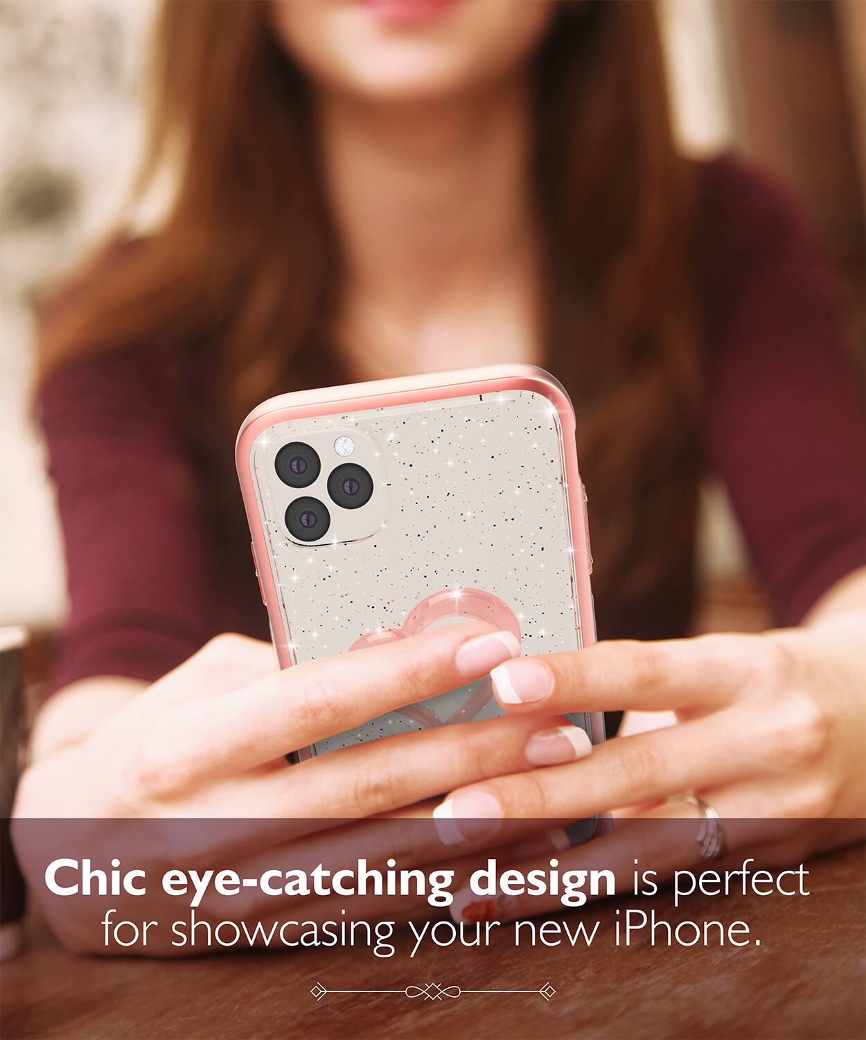 Chic eye-catching design is perfect for showcasing your new iPhone.