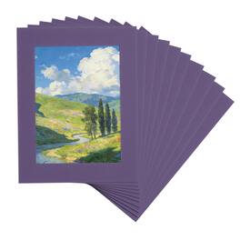 Unique Bargains - 10pcs Picture Frame Mats, 9x7 Inch Angled Cut Board for Photos Prints Watercolor Artwork Backing - Purple