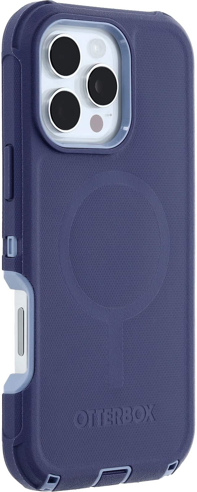Angle. OtterBox - Defender Series Pro Hard Shell for MagSafe for Apple iPhone 16 Pro Max - Denver Dusk.