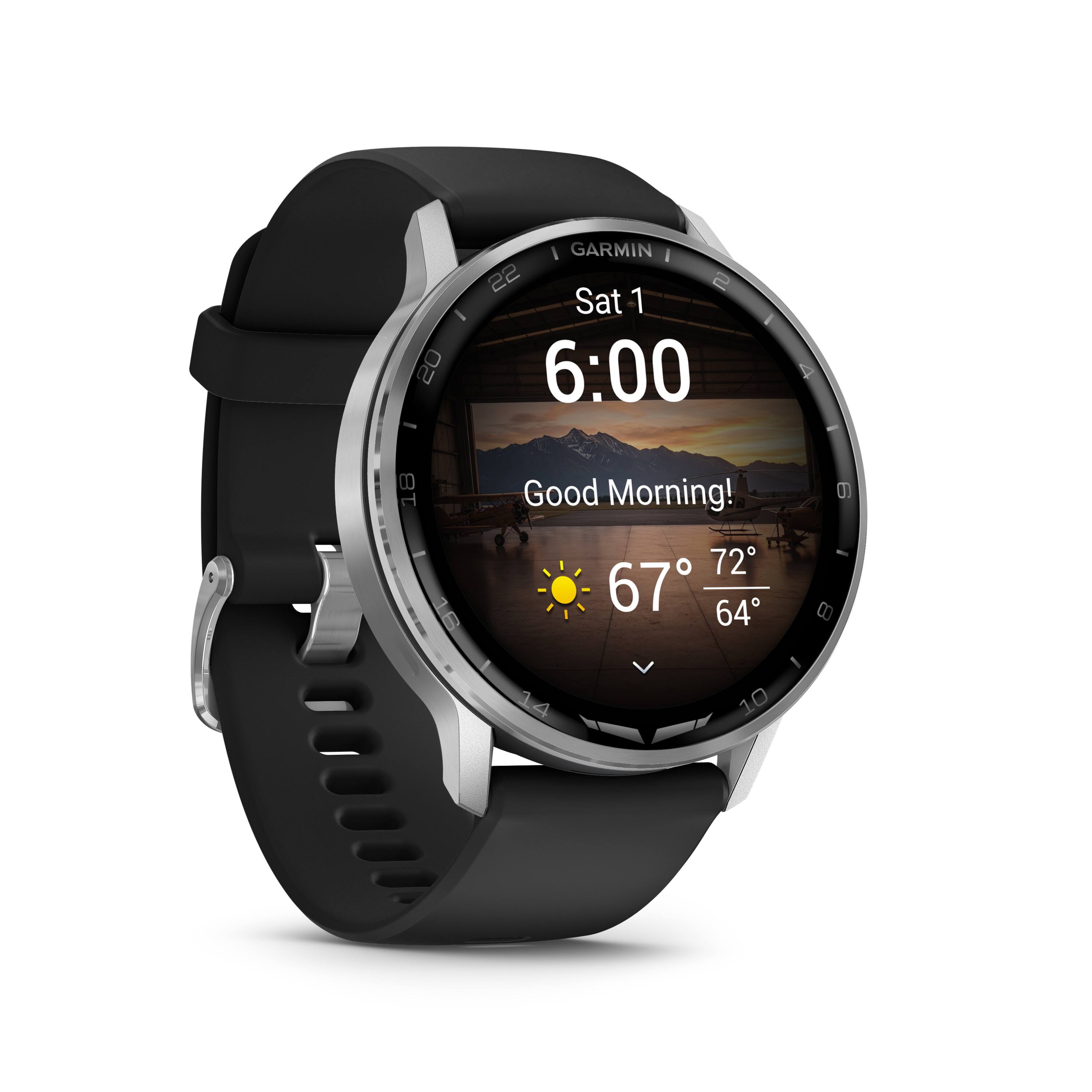 - 20 GARMIN I 22 2 Sat 1 6:00 18 Good Morning! U 72 67 64