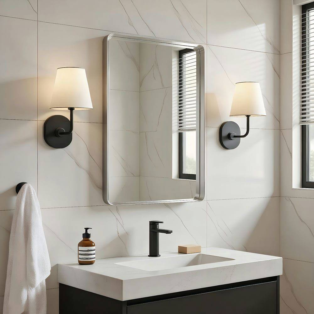 Alt View 9. Kadyn - 30x22 Inch Vertical Rectangle Wall Mirror with Rounded Corners and Silver Frame - Silver.