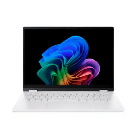 Front. Acer - Swift Edge 14 AI 14" 2.8K Ultra 9 288V 32GB 1TB SSD Windows 11 Home - Pearl White.