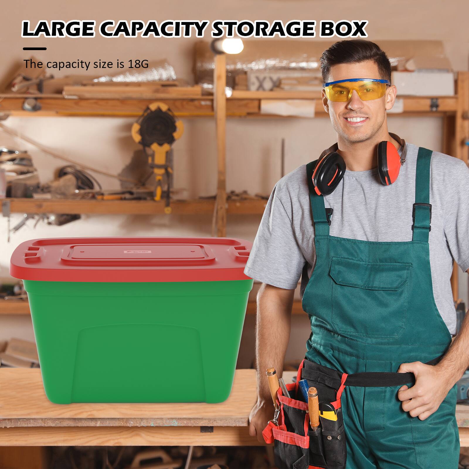 LARGE CAPACITY STORAGE BOX  
The capacity size is 18G