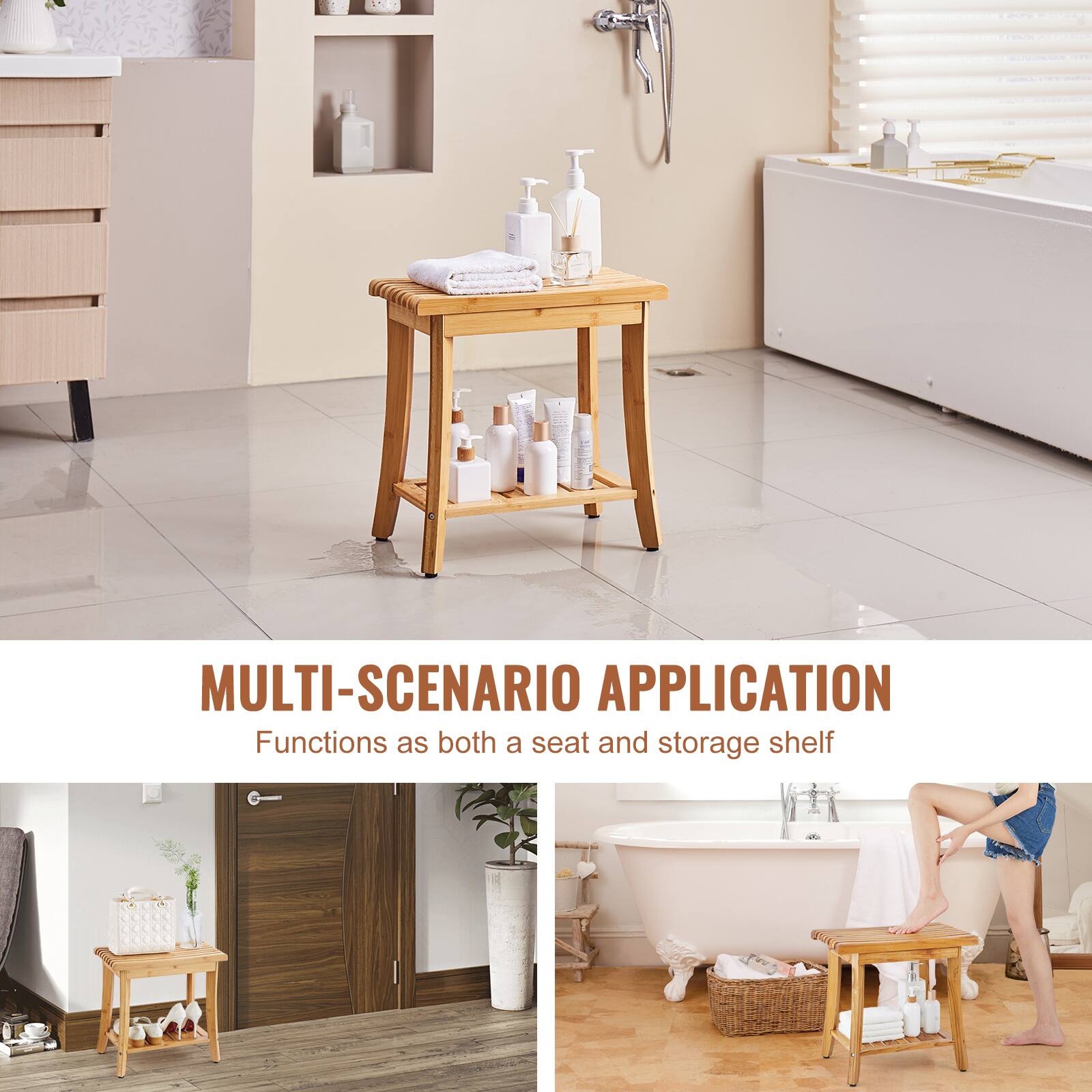 MULTI-SCENARIO APPLICATION  
Functions as both a seat and storage shelf