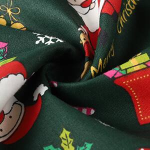 Back. Oumilen - 2‑Pack Christmas Dog Bandanas – Santa Pattern Cotton Pet Triangle Scarf for Dogs & Cats, Red & Green Holiday Accessory - Multicolor.
