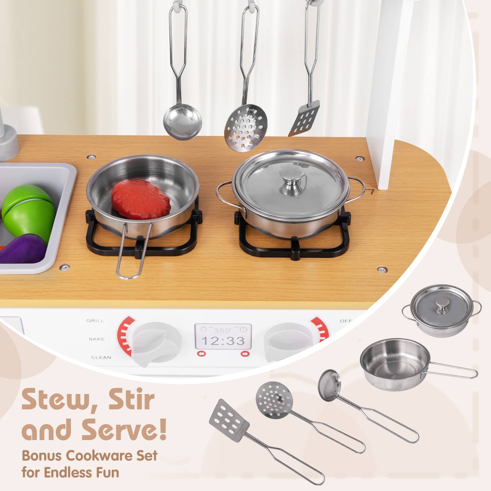 Stew, Stir and Serve!  
Bonus Cookware Set for Endless Fun