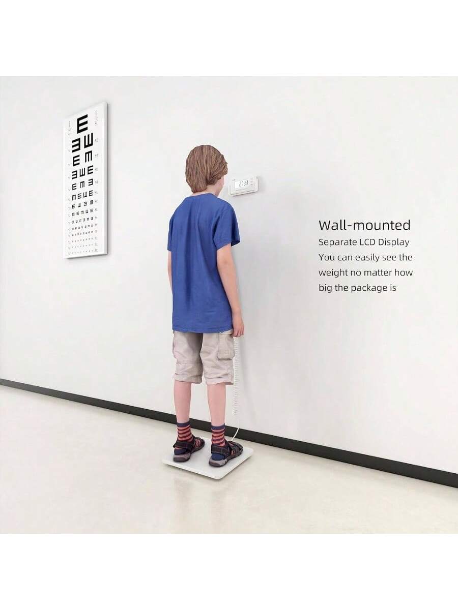 Wall-mounted  
Separate LCD Display  
You can easily see the weight no matter how big the package is