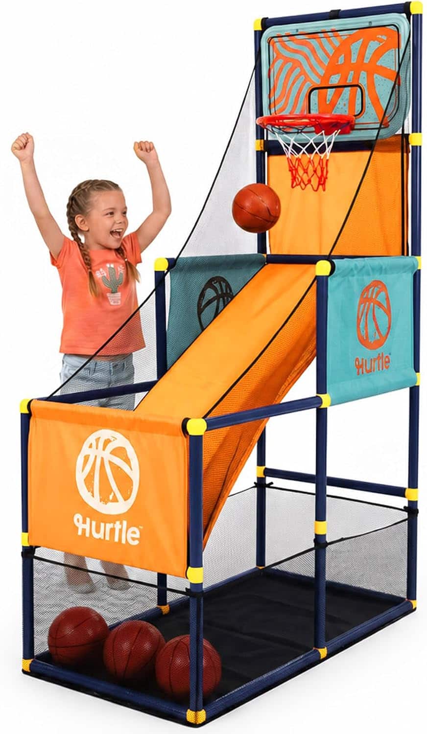 Hurtle - SereneLife Kids Arcade Basketball Hoop Set with Mini Balls, Pump & Stable Base for Indoor/Outdoor Play - Orange price history on PriceWatchPro