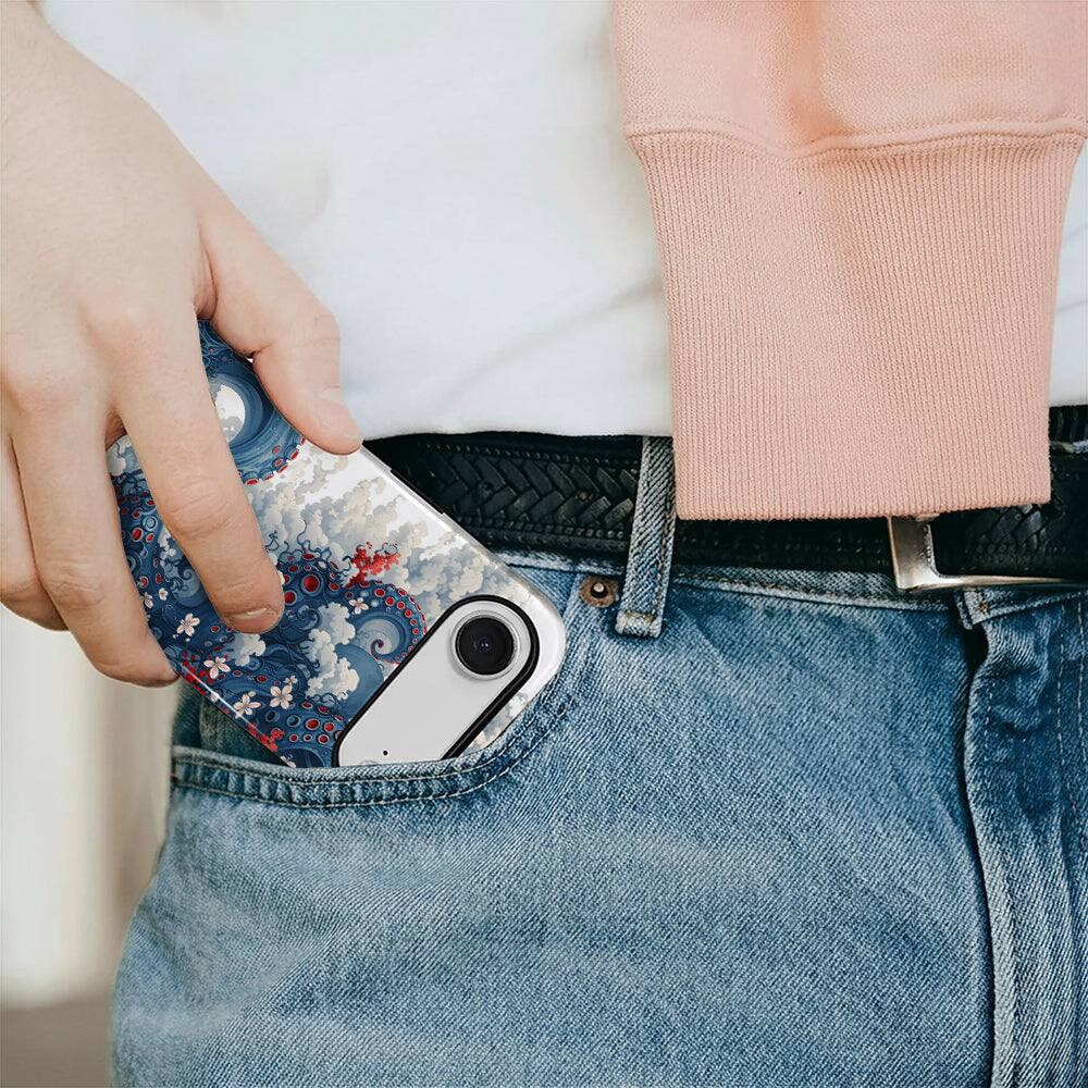 Alt View 4. BUBM - Smartphone Case for iPhone - 2-Layer Durable Smartphone Protection Case - Azure Reverie - Azure Reverie for iPhone Air.