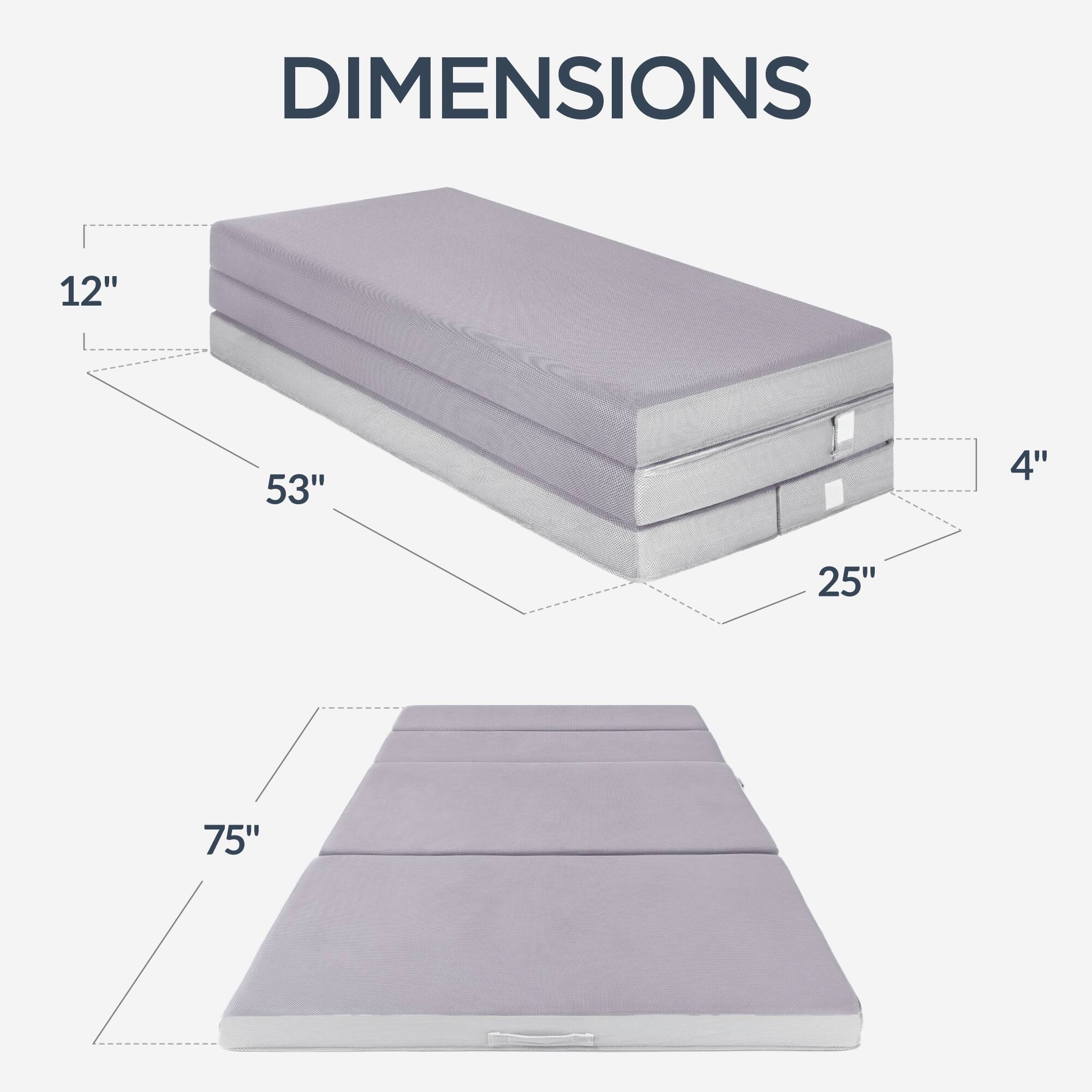 DIMENSIONS 12" 53" 4" 25" 75"