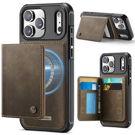 UUCOVER - Magnetic Detachable PU Leather Wallet Case for Apple iPhone 18 Pro Max with RFID Blocking Card Slots, Flip Stand Cover - Coffee