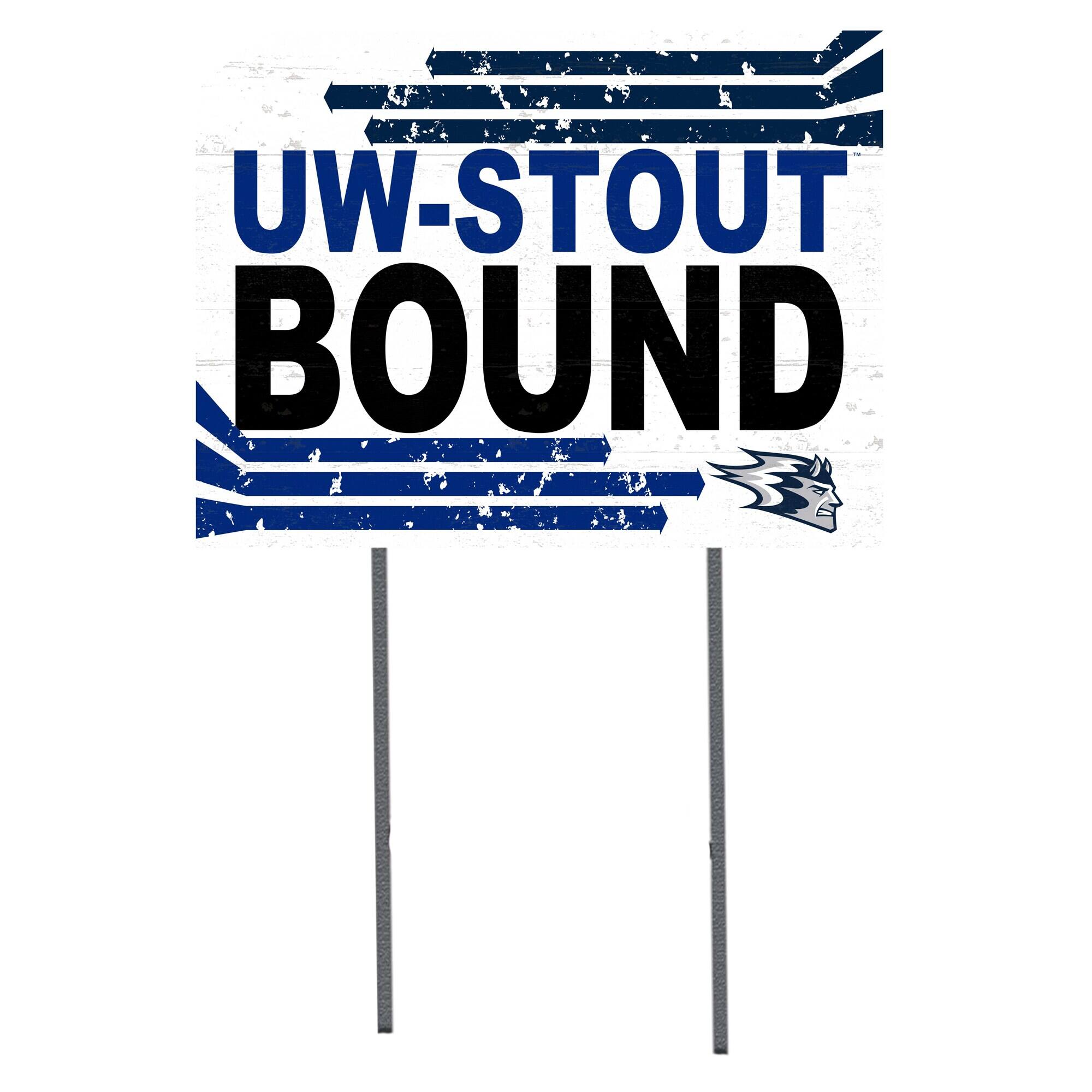 Wisconsin Stout Blue Devils 18" x 24" Team Yard Sign