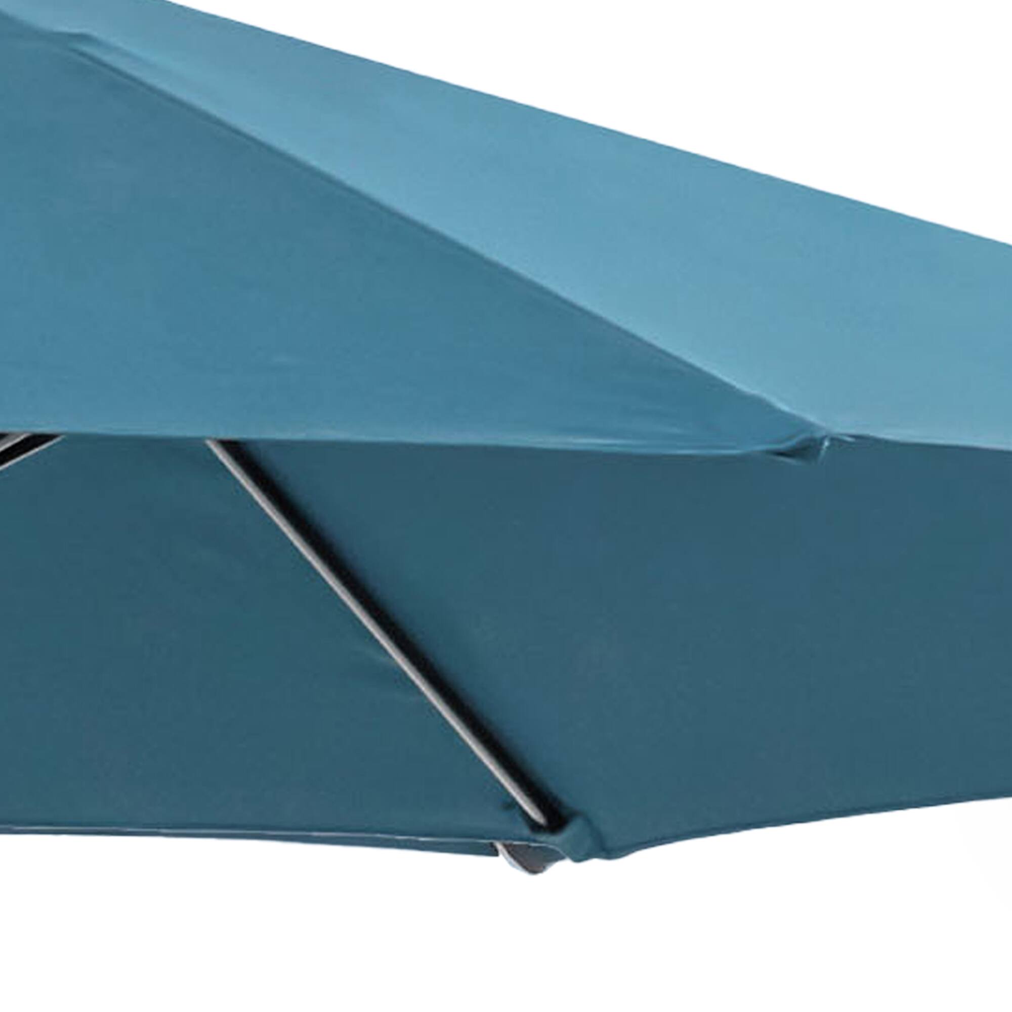 Back. Vaczon - Auto-Tilt 9' Patio Umbrella with 21" Round Base, Fabric Canopy Steel Frame for Beach & Patio - Blue.