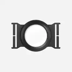 Front. The Ridge Wallet - Airtag Cash Strap - Black.