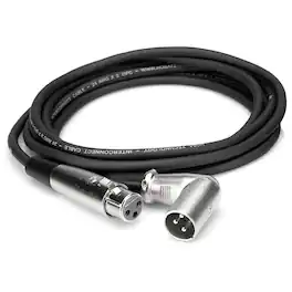 Hosa Technology - XRR101.5 3-Pin 1.5' XLR Female to XLR Angled Male Balanced Interconnect Cable