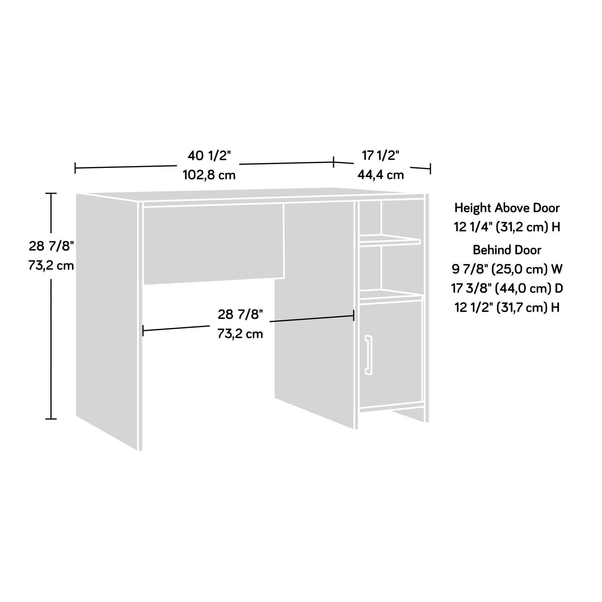 Alt View 14. Sauder - Beginnings Computer Desk w/ Storage - Summer Oak - Summer Oak.