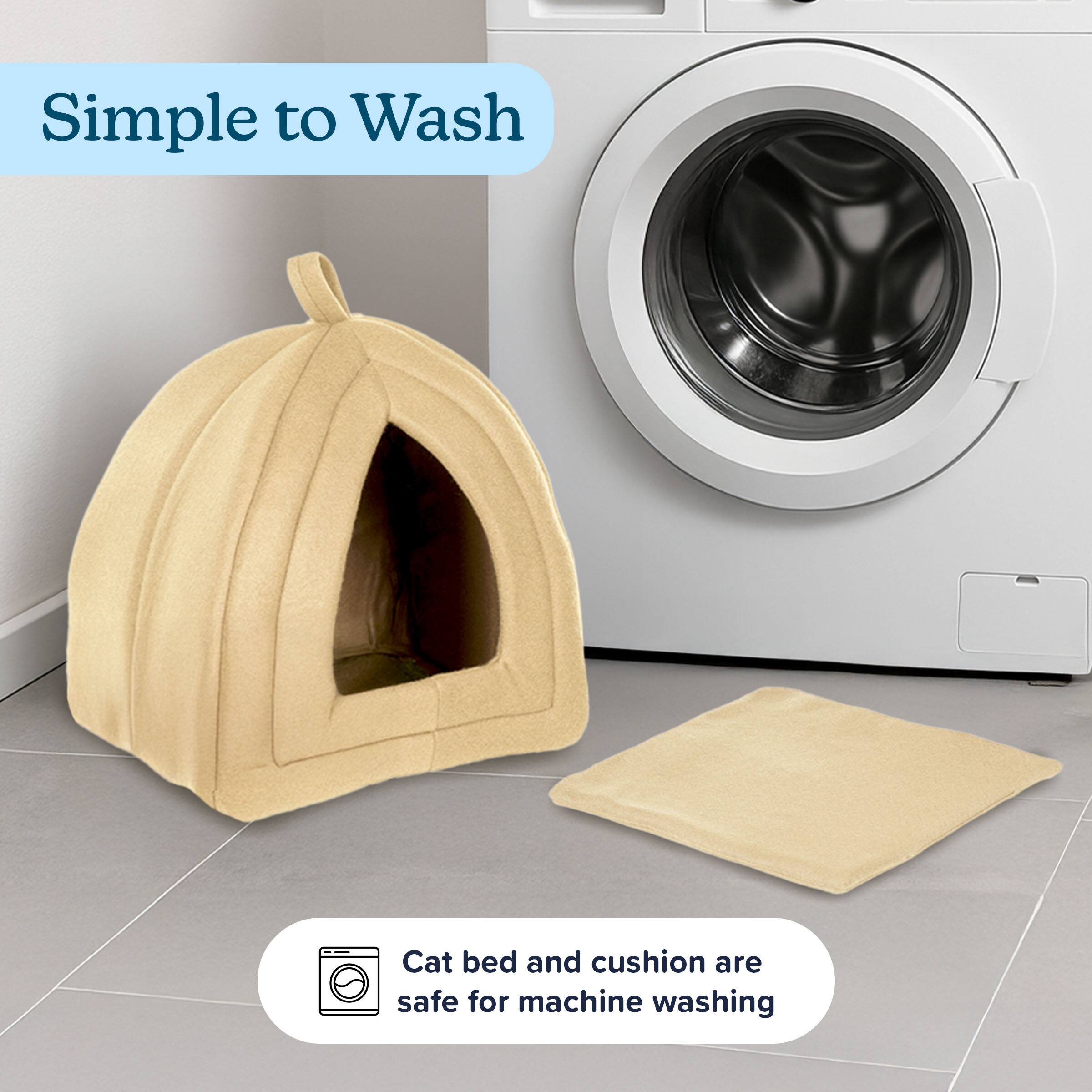 Simple to Wash

Cat bed and cushion are safe for machine washing