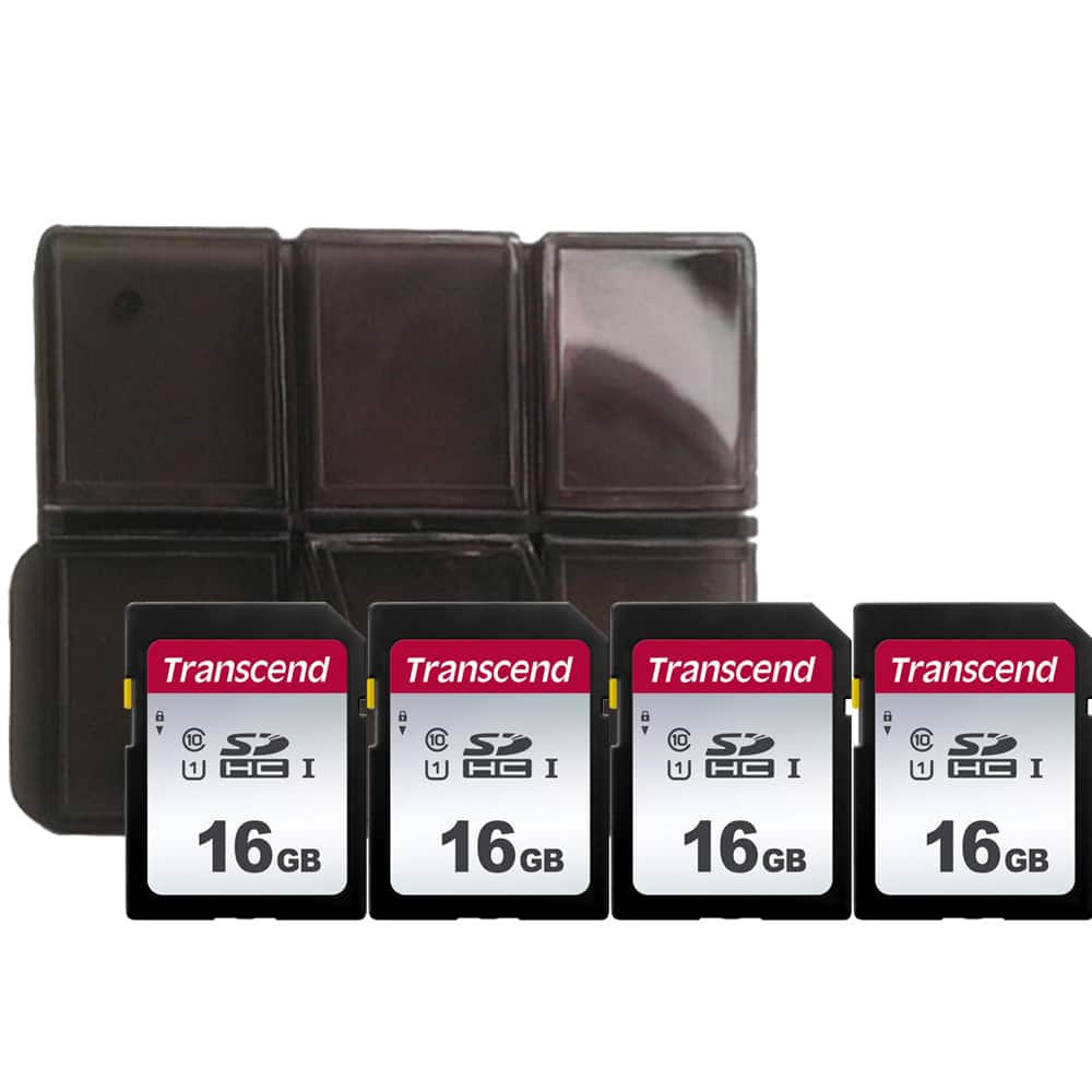 Transcend - 4x TS16GSDC300S 16GB UHS-I U1 SD Memory Card + Memory Card Holder price history on PriceWatchPro