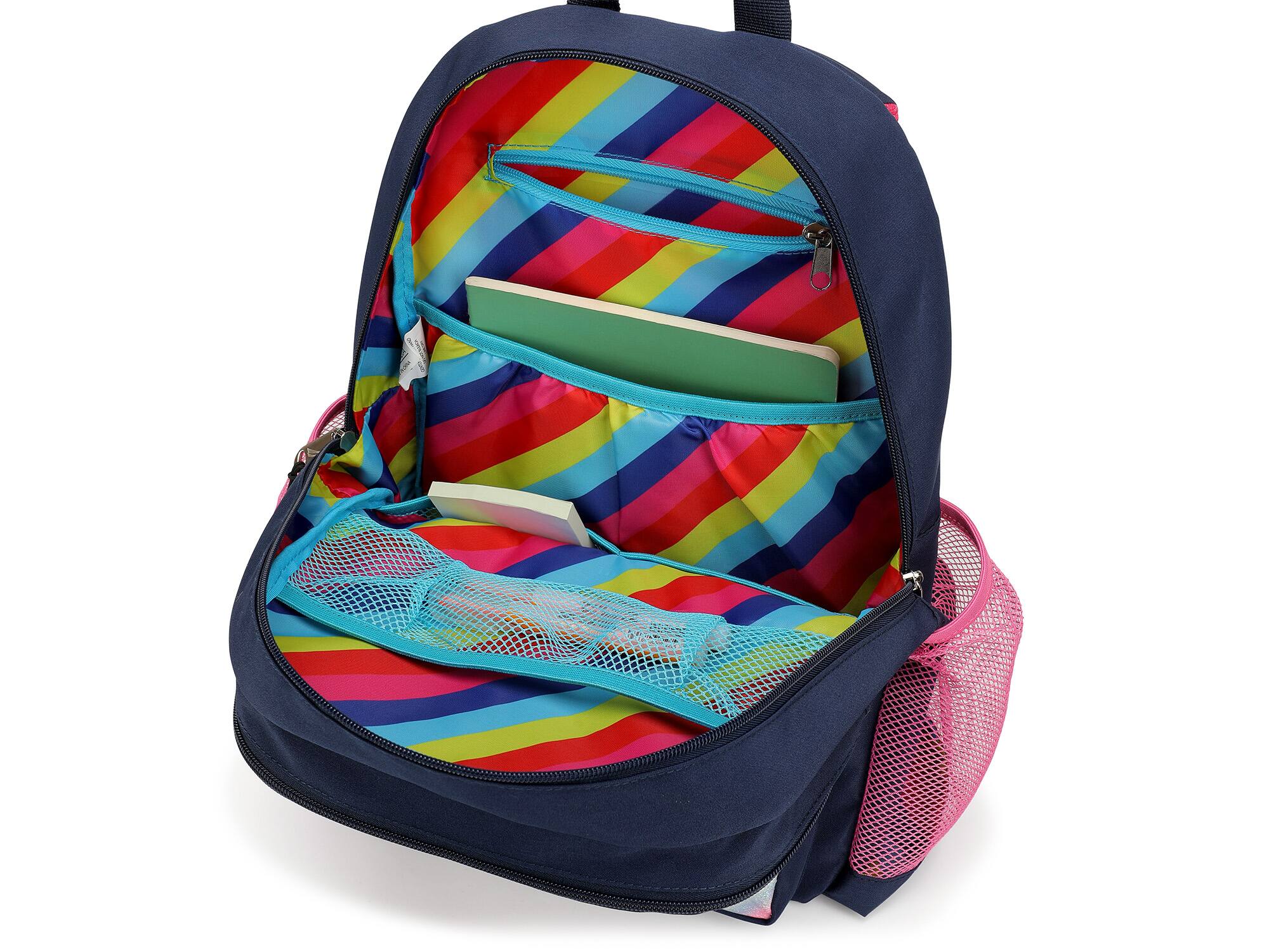 Alt View 2. Nautica - Nautica Retro Rainbow  16 Inch Backpack for Kids and Teens - Retro Rainbow.