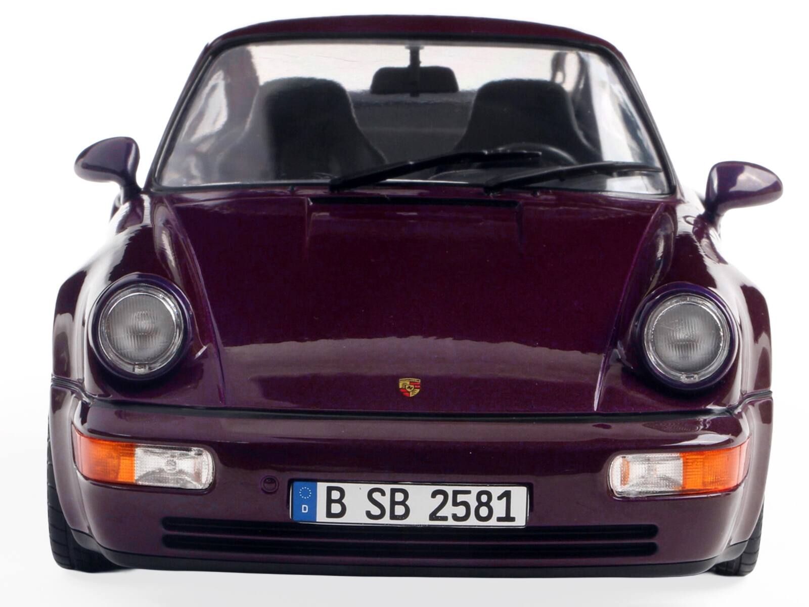 Alt View 4. Solido - 1990 Porsche 911 (964) Turbo Violet Blue Metallic 1/18 Diecast Model Car by Solido.