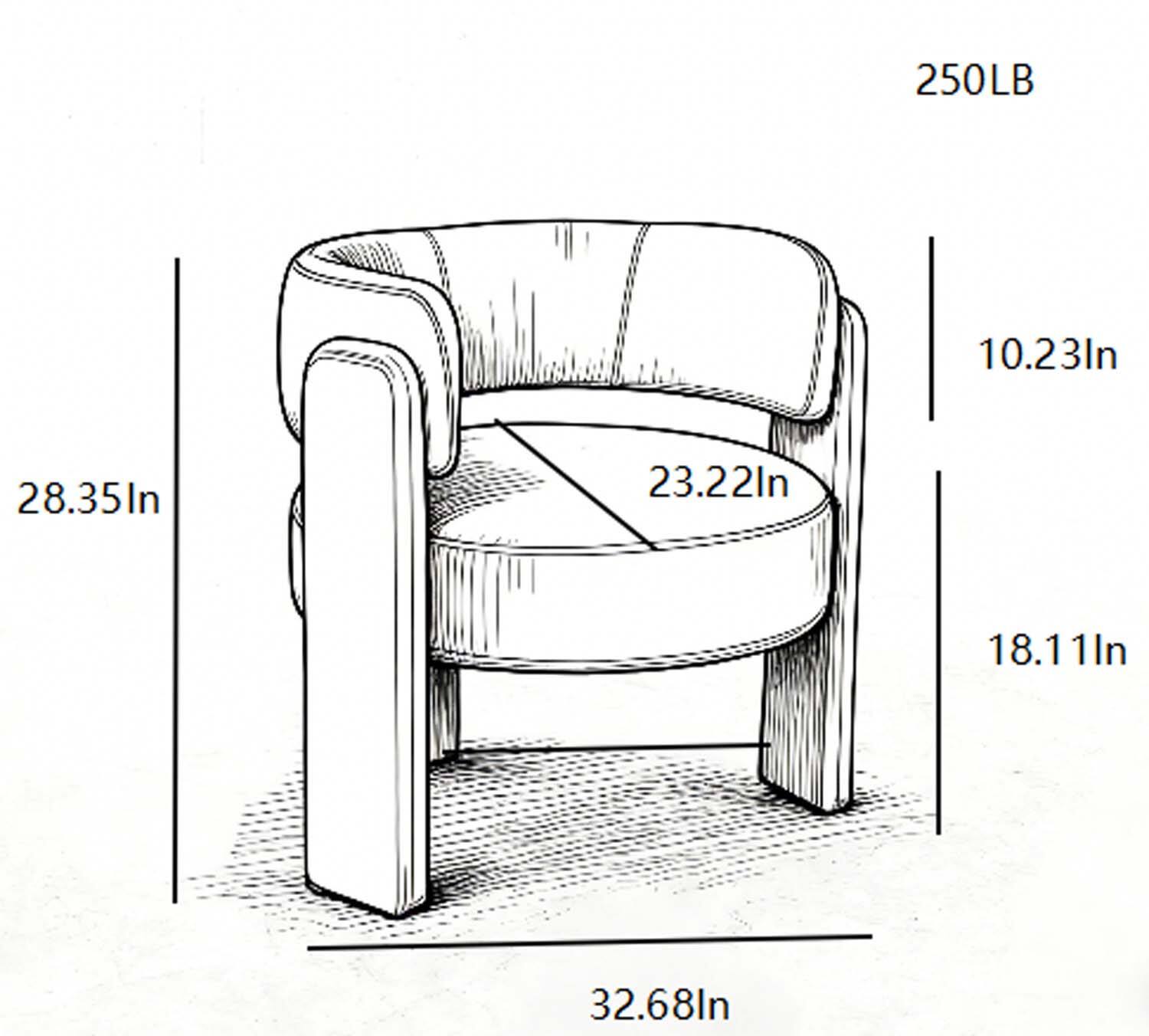 250LB  
10.23ln  
28.35In  
23.22ln  
18.11In  
32.68ln