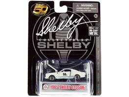 Shelby Collectibles - 1965 Ford Mustang Shelby GT350R #98B Terlingua Racing Team White Blue Stripes Shelby American 50 Years 1962-2012 1/64 - White with Blue