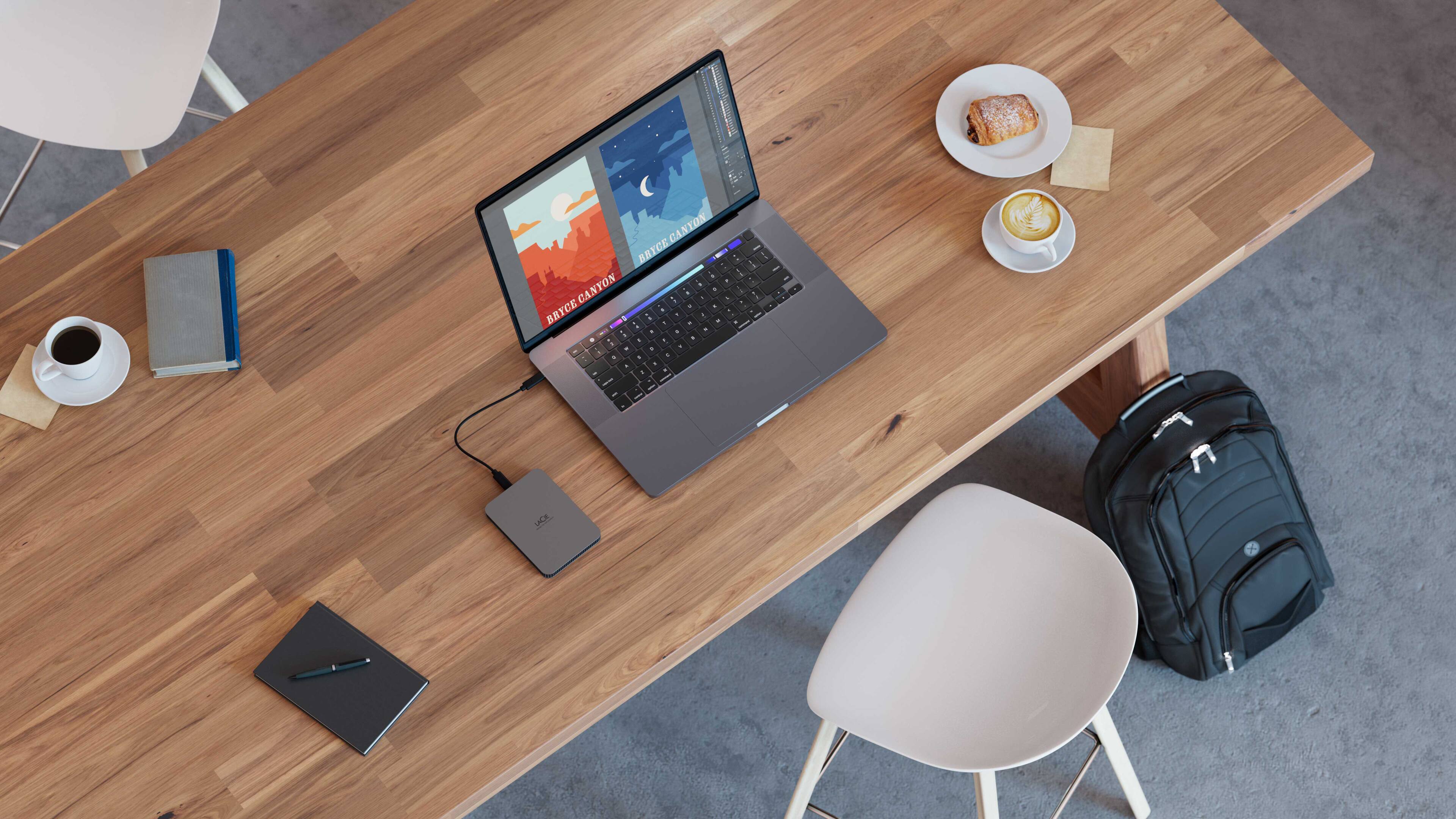 Alt View 11. LaCie - LaCie Mobile Secure 4TB External USB-C 3.2 Portable Hard Drive with Rescue Data Recovery Services - Space Gray.