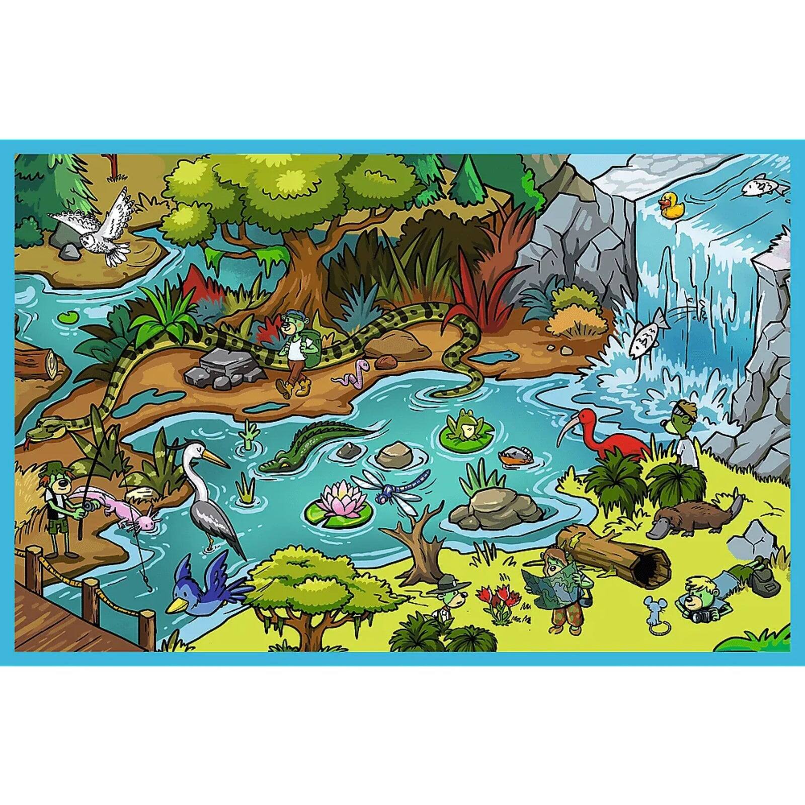 Alt View 2. Trefl - Trefl Kids Treflik Family - Trefliks in Animal Land 2X70 Piece Puzzle.
