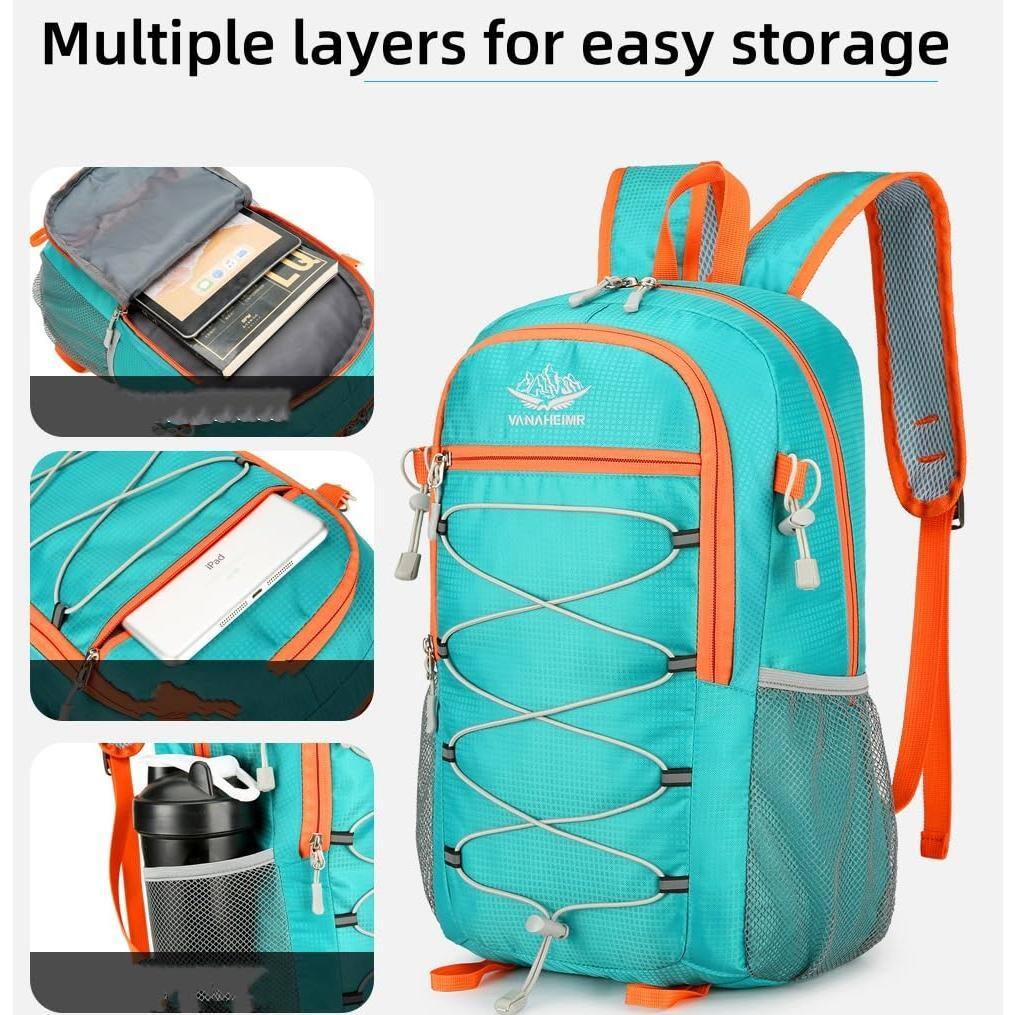 Cozy Serene Foldable Lightweight Hiking Backpack Camping Cycling Travel ...