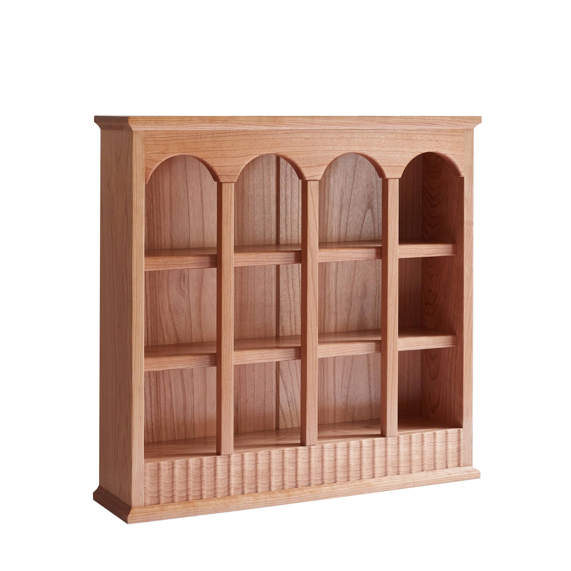 Front. Boyel Living - North American Cherry Solid Wood Cup Storage Rack - Natural Cherry.
