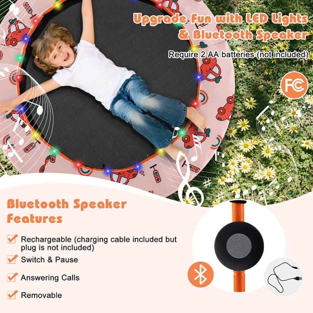 Upgrade Fun with LED Lights & Bluetooth Speaker  
Require 2 AA batteries (not included)  

FC Bluetooth Speaker Features  
- Rechargeable (charging cable included but plug is not included)  
- Switch & Pause  
- Answering Calls  
- Removable