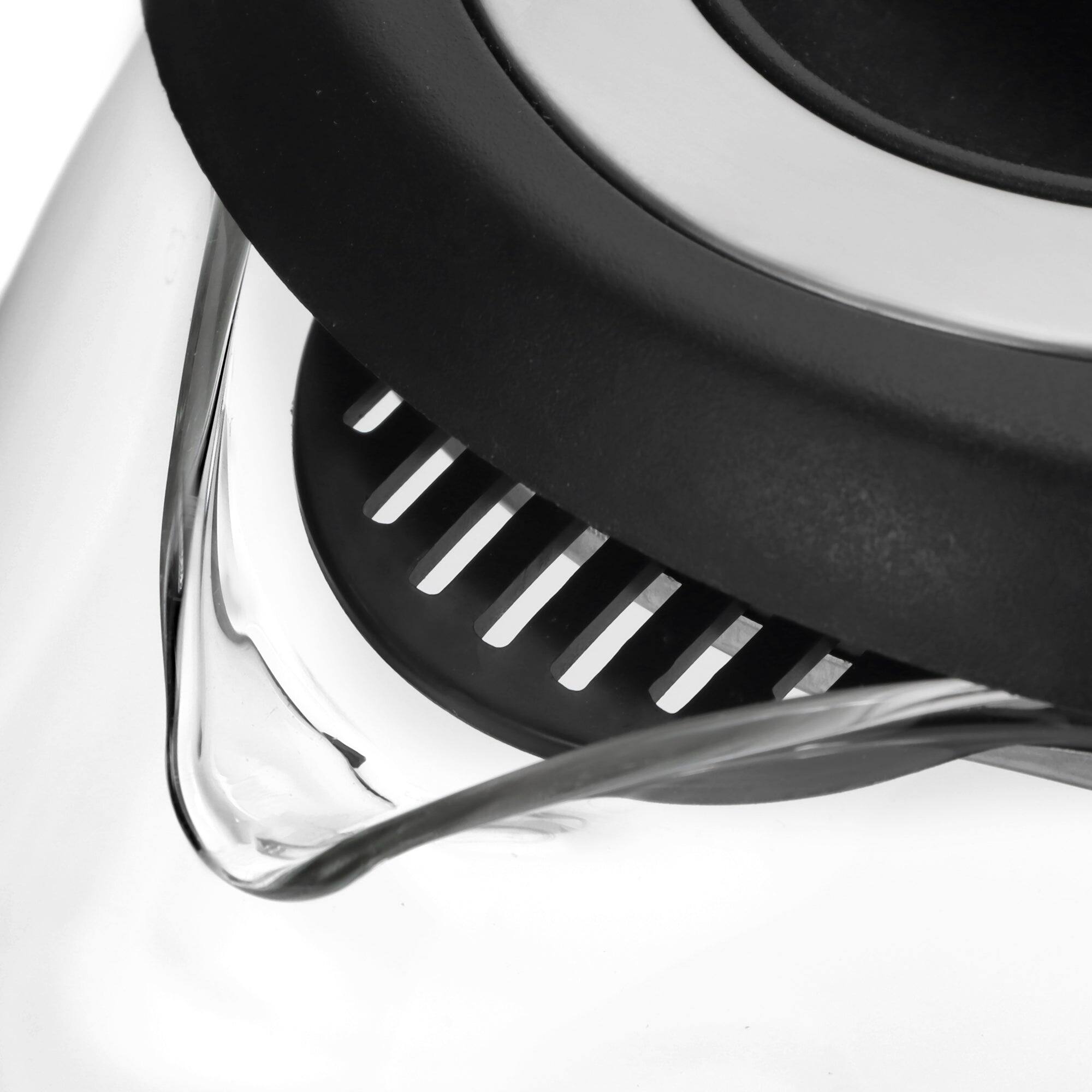 Alt View 4. Uber Appliance - Uber Appliance 1.8L Glass and Stainless Steel Electric Tea Kettle - Fast Boiling Water Heater - Black with Stainless Steel Accent.