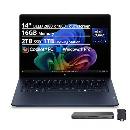 14" OLED 2880 x 1800 Touchscreen
16GB Memory
2TB SSD+1TB Docking Station
Intel Core Ultra 7
Copilot+PC
Windows 11 Pro