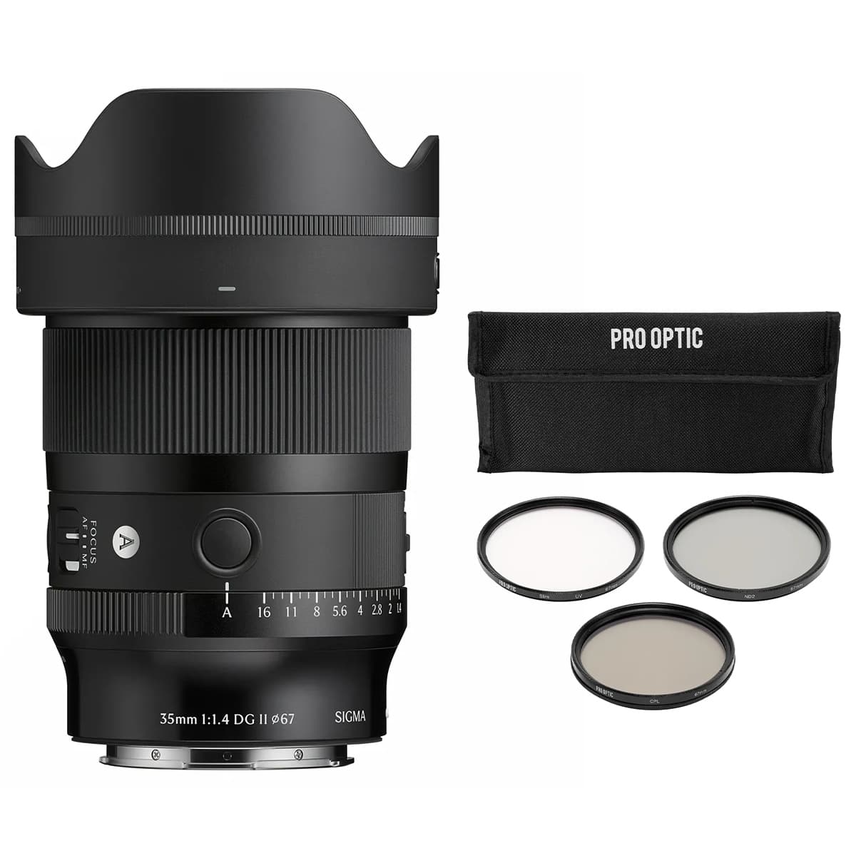 Bundle - Sigma - 35mm f/1.4 DG II Art Lens for L Mount, with 67mm Digital Essentials Filter Kit