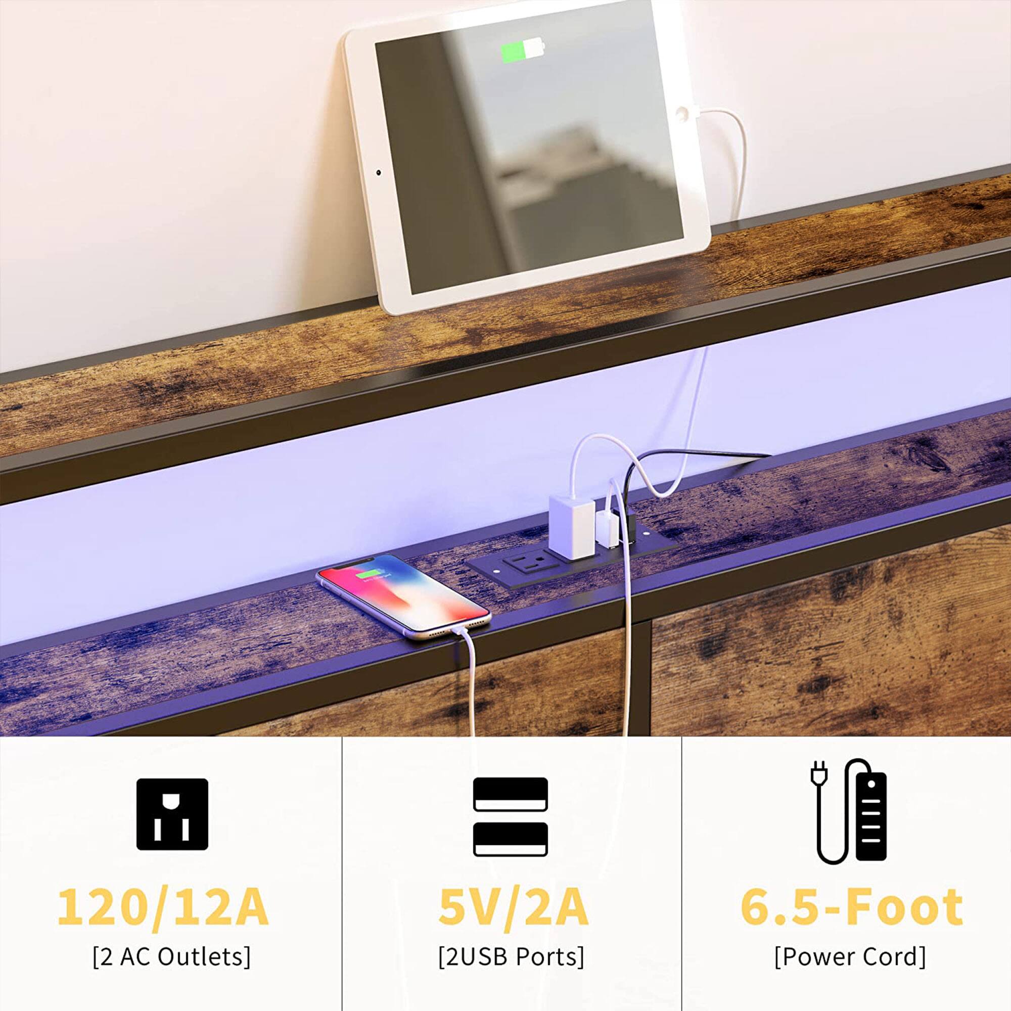120/12A [2 AC Outlets]  
5V/2A [2 USB Ports]  
6.5-Foot [Power Cord]